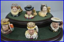 Royal Doulton Ltd Edition Tiny Character Jug Set Kings & Queens Of The Realm