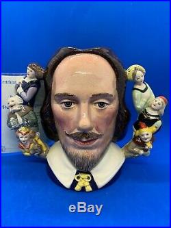 Royal Doulton Ltd Edition Twin Handle Character Jug! William Shakespeare! Mint