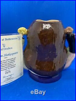 Royal Doulton Ltd Edition Twin Handle Character Jug! William Shakespeare! Mint