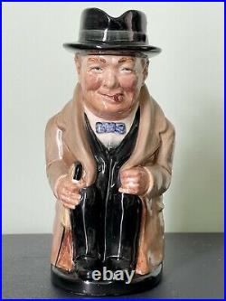 Royal Doulton Men of History Winston Churchill D6171 Large 9 Toby Mug Jug 1940