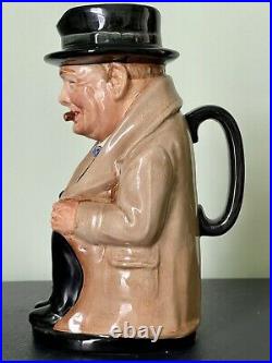 Royal Doulton Men of History Winston Churchill D6171 Large 9 Toby Mug Jug 1940