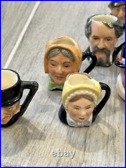 Royal Doulton Miniature Charles Dickens Hand Painted Jugs Lot