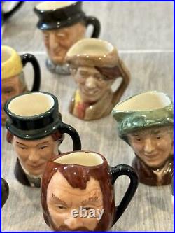 Royal Doulton Miniature Charles Dickens Hand Painted Jugs Lot