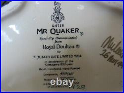 Royal Doulton Mr Quaker D6738 Toby Mug Oats Ltd 1984 LE RDICC Signed M Doulton