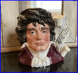 Royal Doulton Mug Beethoven Large Pottery Toby Jug Mug Handmade England 1995