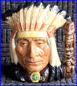 Royal Doulton North American Indian Character Jug/mug D6611xlntengland
