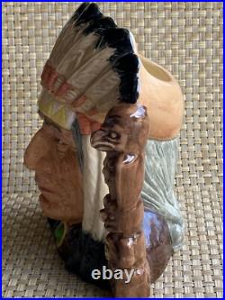 Royal Doulton North American Indian Character Jug/mug D6611xlntengland