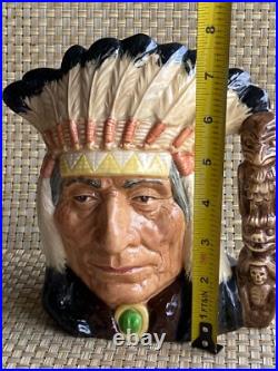 Royal Doulton North American Indian Character Jug/mug D6611xlntengland