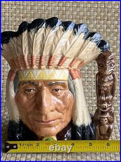Royal Doulton North American Indian Character Jug/mug D6611xlntengland