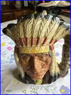 Royal Doulton North American Indian Toby Mug D6611 1966 Character Jug 7 1/2