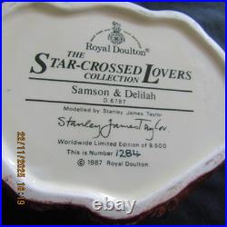 Royal Doulton Numbered Character Toby Jug Star Crossed Lovers 2 Faces 1987