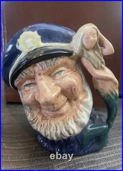 Royal Doulton'Old Salt' character jug with a mermaid handle