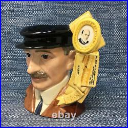 Royal Doulton Orville Wright Toby Jug D7178 Large 7.25 England Excellent