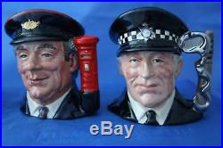 Royal Doulton Postman Policeman Fireman Engine Driver Character Jugs Set Boxed