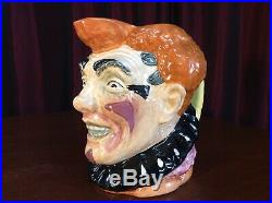 Royal Doulton Prototype / Color Trial The Clown Large Character Jug