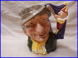 Royal Doulton Punch & Judy Man Character Jugs Lot/3 Lg D6590 Sm D6593 Mini D6596