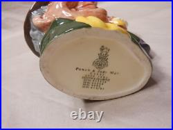 Royal Doulton Punch & Judy Man Character Jugs Lot/3 Lg D6590 Sm D6593 Mini D6596
