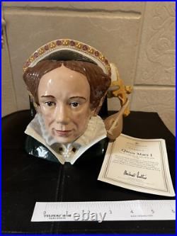 Royal Doulton QUEEN MARY I 2004 Character Toby Jug D7188 large 7