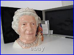 Royal Doulton Queen Elizabeth II Large Size Character Jug D7256 With Box