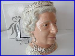 Royal Doulton Queen Elizabeth II Large Size Character Jug D7256 With Box