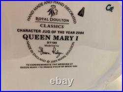 Royal Doulton Queen Mary I D 7188 Toby Mug Jug 7.5 W01 Character Of Year 2004