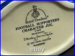 Royal Doulton RANGERS Football Supporters 4.875 Character Jug D6929, 1992