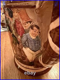 Royal Doulton Rare Large Charles Dickens Jug, Height 10 1/2, Beautiful Piece