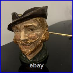 Royal Doulton'Robin Hood' Jug Large Porcelain Character Mug -Feather Handle