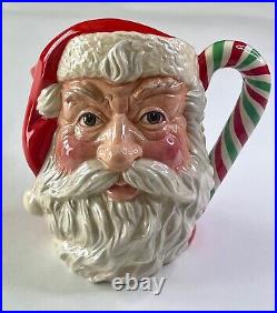 Royal Doulton SANTA CLAUS Character Jug D6840 Colorway Candy Cane Handle