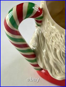Royal Doulton SANTA CLAUS Character Jug D6840 Colorway Candy Cane Handle