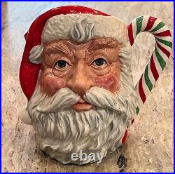 Royal Doulton SANTA CLAUS Character Jug D6840 Colorway Candy Cane Handle RARE