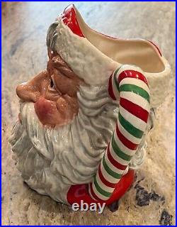 Royal Doulton SANTA CLAUS Character Jug D6840 Colorway Candy Cane Handle RARE