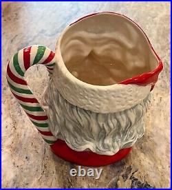 Royal Doulton SANTA CLAUS Character Jug D6840 Colorway Candy Cane Handle RARE