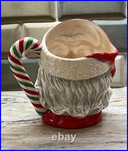 Royal Doulton SANTA CLAUS Character Jug D6840 Colorway Candy Cane Handle RARE