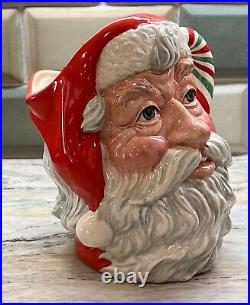 Royal Doulton SANTA CLAUS Character Jug D6840 Colorway Candy Cane Handle RARE