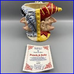 Royal Doulton SIGNED Punch & Judy Double Sided Character Jug D6946 1292/2500