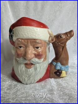 Royal Doulton Santa Claus Reindeer D6675 Large 7in Character Toby Jug 1981
