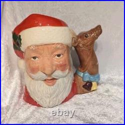 Royal Doulton Santa Claus Reindeer D6675 Large 7in Character Toby Jug 1981