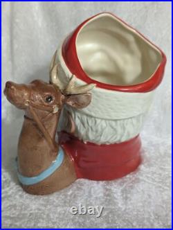 Royal Doulton Santa Claus Reindeer D6675 Large 7in Character Toby Jug 1981