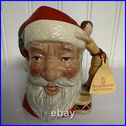 Royal Doulton Santa Claus Toby Mug Jug Large 7 1/4 England Character Christmas