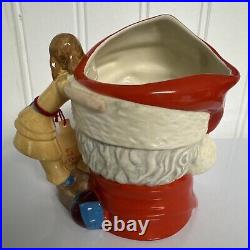 Royal Doulton Santa Claus Toby Mug Jug Large 7 1/4 England Character Christmas