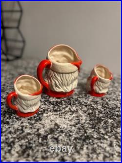Royal Doulton Santa Claus set of 3 cups vintage cups Christmas gift