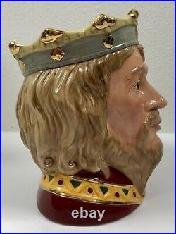 Royal Doulton Signed Large Character Toby Jug D7055 King Arthur LE 1469/1500 COA