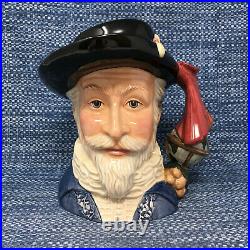 Royal Doulton Sir Walter Raleigh D7169 Character Toby Jug Large 7.5 Mint