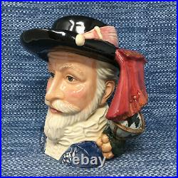 Royal Doulton Sir Walter Raleigh D7169 Character Toby Jug Large 7.5 Mint