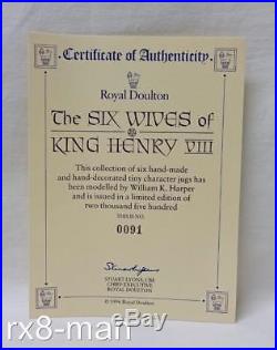 Royal Doulton Six Wives Of Henry VIII Tiny Character Jugs D7041-6 Ltd Ed