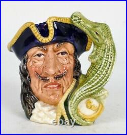 Royal Doulton Small Character Jug'Captain Hook' Made In UK D6601