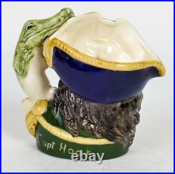 Royal Doulton Small Character Jug'Captain Hook' Made In UK D6601