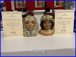 Royal Doulton Small Tutankhamen And Ankhesenamun Jug Pair