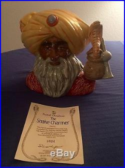 Royal Doulton Snake Charmer Large Character Jug D6912 PRISTINE CONDITION